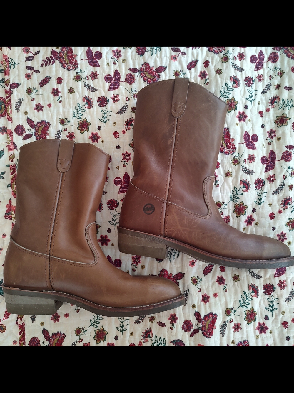 DOUBLE H WELLINGTON Brown Leather Work Boots Men's SZ 10